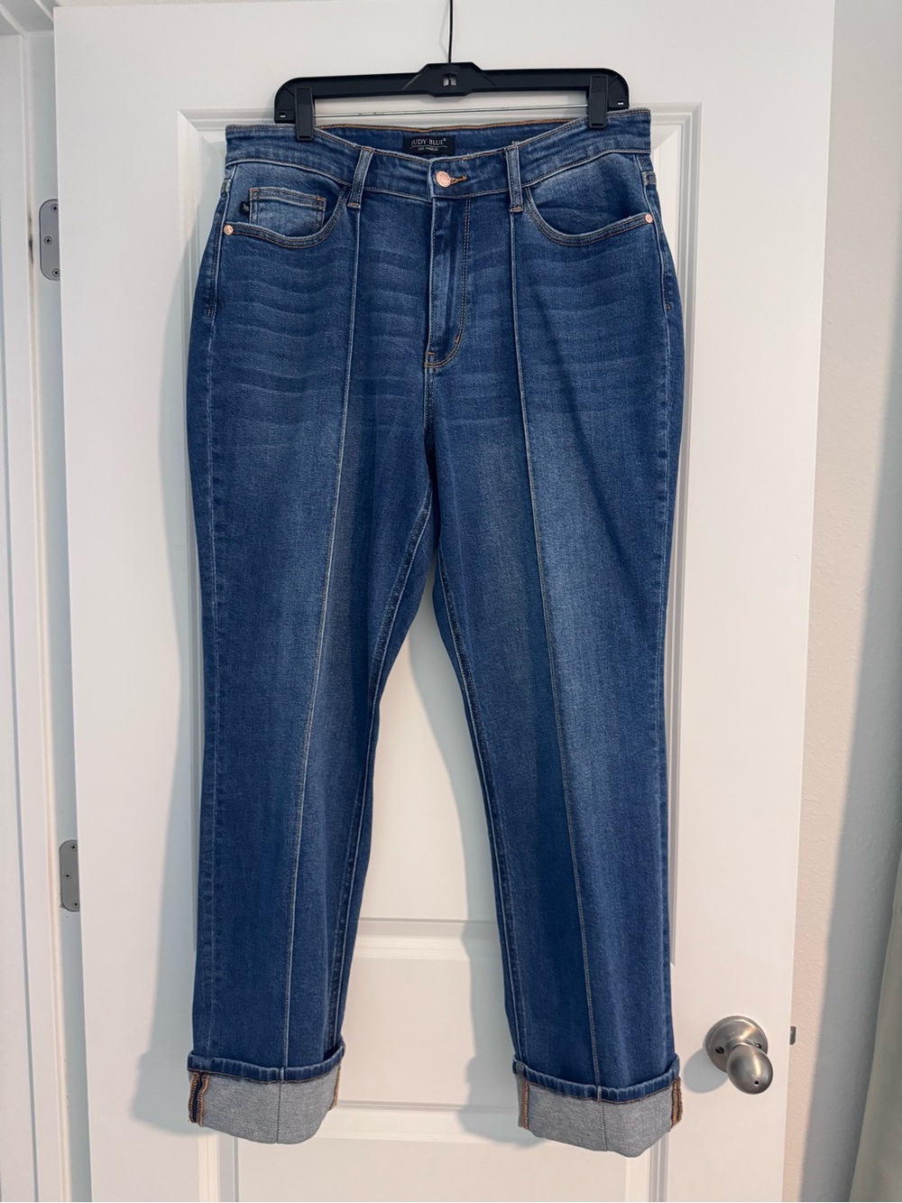 Judy Blue Dark Blue Front and Back Seam Jeans
